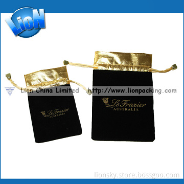 Custom Drawstring Gift Jewelry Velvet Pouch Bag